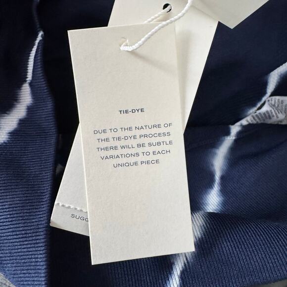 Tory Burch Sport Leggings High Rise Seamless Tie Die Stretch 7/8 NWT Medium Blue - Picture 9 of 13